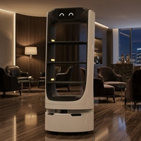 Robot Camarero para Entrega de Alimentos en Hoteles, Restaurantes y KTV, con Recarga Automática y Diseño para Pasillos Estrechos, Modelo ZSA-103