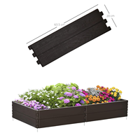 Meilleur prix empilable plastique bois finition montage facile jardinière pour fleur légume