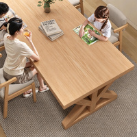 Table à manger rectangulaire de style nordique, bureau de travail et de lecture polyvalent, nouvelle table 2025 pour la maison et le salon