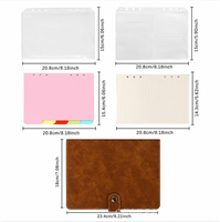 Carnet de notes A5 en cuir véritable Bview Art, organiseur avec pochettes, couverture imperméable, journal à 6 anneaux, feuilles mobiles