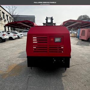 Compresseur d'air diesel pour pieutage, 8m³ 8 bars, compresseur d'air à vis 55 kW, monté sur remorque, portable pour forage DTH - Product Image 3