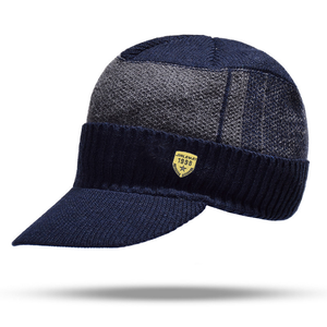 L & J chaussures hommes hiver chapeau tricoté en plein air cyclisme Protection des oreilles chaleur casquette à visière Casual mode chapeau <span class=keywords><strong>de</strong></span> soleil chapeaux bombardier 56-61CM - Product Image 1
