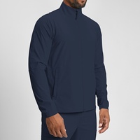Veste de sport pour homme à col montant zippée, écologique, recyclée, respirante, à séchage rapide, hydrofuge et respectueuse de la peau, pour le commerce transfrontalier