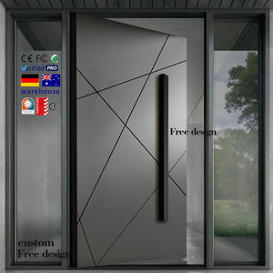 Porte d'Ingresso a Bilico di Sicurezza in Alluminio Battuto Personalizzate Arrivate dalla Fabbrica per Esterno Casa Cancello Principale - Product Image 1