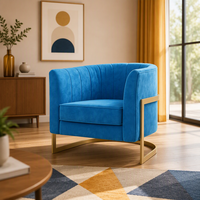 Canapé-lit rond confortable et moderne en tissu nordique avec mousse haute élasticité, idéal pour appartement, capitonné et inclinable