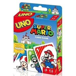 Mattels unos Super marios thẻ trò chơi gia đình vui giải trí Hội Đồng Quản trị trò chơi poker trẻ em Đồ chơi chơi thẻ