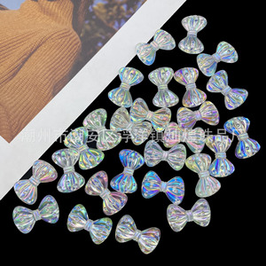 Nœud irisé en acrylique 22 mm pour accessoires de bijoux DIY, pinces à cheveux, chaînes de coque de téléphone - Product Image 2
