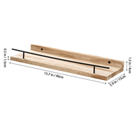 Ensemble d'étagères murales flottantes en bois, disponibles en plusieurs tailles, pour salon, chambre et bureau