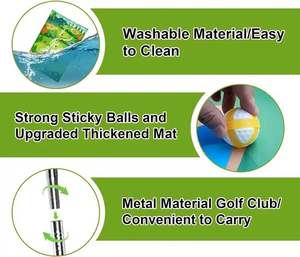 وصل حديثا حصيرة أرضية الغولف التقطيع نادي الغولف Playmat مجموعة الرياضة في الأماكن المغلقة في الهواء الطلق لعبة لعب الاطفال الألعاب الرياضية مع 20 كرات - Product Image 3