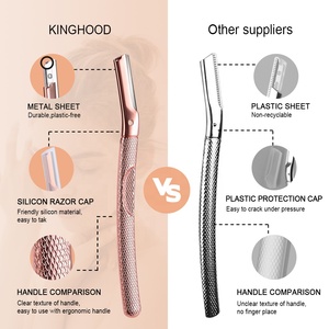 Biểu Tượng Tùy Chỉnh Màu Sắc Mới Dermaplane Tóc Tông Đơ Tạo nên Công Cụ Tròn Khuôn Mặt & Lông Mày Dao Cạo Với Độ Chính Xác Bìa - Product Image 2