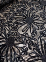 Vente en gros de nouveau tissu blanc en dentelle française à la mode, broderie florale de fleurs en 3d, perles et tissu en tulle pour vêtements, robe de soirée