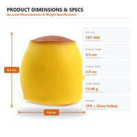 Jouet Squishy Pudding à Rebond Lent en TPR, Jouet Anti-Stress à Presser, Jouet Sensoriel de Bureau en Forme de Pudding Caramel pour Enfants et Adultes