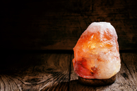Lampe au sel de l'Himalaya de qualité contemporaine cristal rose artisanat naturel avec gradateur veilleuse électrique Rock originale