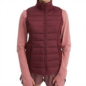 Premium High Quality <b>Ladies</b> Full Sleeve Vest Lightweight Winter <b>Gilet</b> Zipper Pockets Knitted Windproof Eco-Friendly OEM ODM - Product Image 1