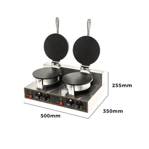 China Factory Supplier Double Egg Roll <b>Waffle</b> Cone <b>Maker</b>,2-Plate Cone Baker - Product Image 2
