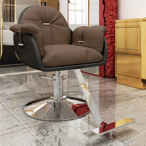 Poltrona da Barbiere in Pelle Commerciale con Funzioni di Rotazione e Sollevamento per Servizi di Permanente/Tintura - Product Image 6