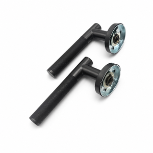 Poignée de porte fendue en acier inoxydable noir mat texturé en cuir antidérapant pour ensemble de serrures à levier de porte en <span class=keywords><strong>bois</strong></span> - Vente en gros - Product Image 2