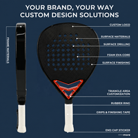 Raquette de padel professionnelle en fibre de carbone 3K/12K/18K/24K, forme hybride, nouvelle arrivée, fabrication sur mesure