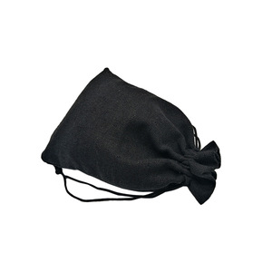 Bolsa de Algodón Calico Negra Grande con Logotipo Personalizado por Sublimación, Bolsa Ecológica Reutilizable para Zapatos, Regalo Corporativo, Bolsa con Cordón de Algodón - Product Image 5