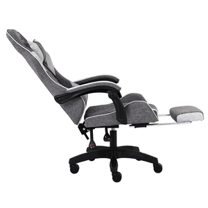 Chaise de jeu multifonctionnelle en tissu de haute qualité, entièrement personnalisable, <span class=keywords><strong>meilleur</strong></span> <span class=keywords><strong>fauteuil</strong></span> d'ordinateur OEM, confort moderne, gris clair - Product Image 4