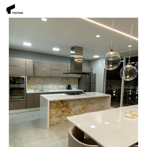 Tostone Chất lượng cao màu trắng sang trọng mờ <span class=keywords><strong>onyx</strong></span> đá cẩm thạch tự nhiên cho khách sạn biệt thự phòng khách đảo bàn thiết kế nội thất - Product Image 2