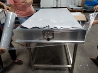 Boîte à outils étanche en tôle galvanisée pour plateau de pick-up extérieur avec rail coulissant métallique verrouillable et tiroirs