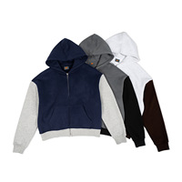Sweat à capuche zippé streetwear coupe ample 350 g/m² personnalisable avec logo