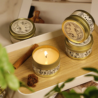 2.5ozTin boîtes pour bougies avec couvercle usine Logo personnalisé boîte en fer blanc noir mat bougie conteneur métal bougies boîtes