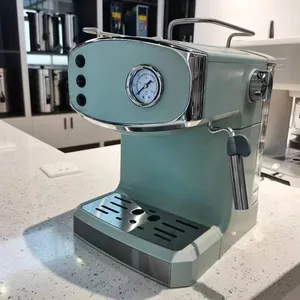 ブルーカラー半自動ホームコーヒーメーカーマシン