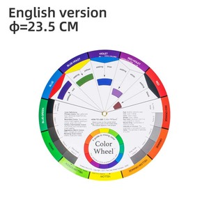 LISI Guide d'apprentissage des couleurs 14cm Outil d'enseignement de l'art Roue de couleurs pour le maquillage Palette de tableaux de mélange - Product Image 5