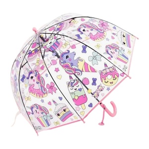 Auto Open Transparent Bubble Straight <b>Umbrella</b> Kids Safety Child Customizable Prints Manual Lightweight Business Modern All-in-1 - Product Image 2