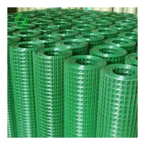 Shengsen factory green pvc coated galvanized welded mesh netting bird rabbit cages welded wire mesh roll for sale
