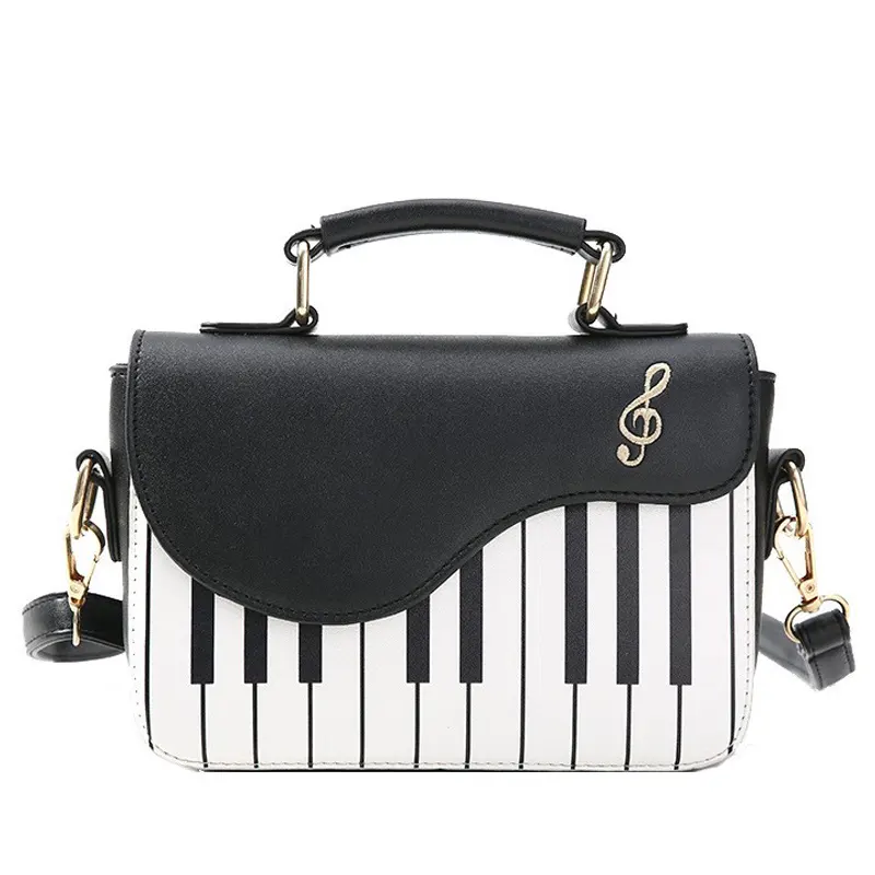Fashion Color Blocking Piano Sleutel Vorm Crossbody Schouder Messenger Bags Voor Vrouwen
