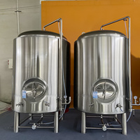 Cuve de brassage brillante 500L en SUS304 avec enveloppe chauffante, équipement de brasserie artisanale de haute qualité BBT avec raccord de carbonatation