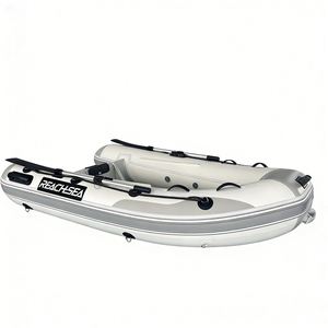 <span class=keywords><strong>Bateau</strong></span> pneumatique semi-rigide (RHIB) 245 cm 0,9 mm en PVC Mehler pour 3 personnes, sans console, pour yacht de sécurité, modèle Reachsea OEM ODM, couleur gris clair - Product Image 4