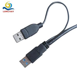 สายต่อขยาย Lung Kay Usb 3.0 แบบ Am To Af ชนิด Y สำหรับการถ่ายโอนข้อมูลความเร็วสูง สายทองแดงสีดำ - Product Image 1