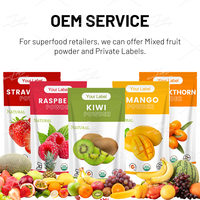 Poudre de jus de fruits naturelle, soluble dans l'eau, qualité alimentaire, en vrac, pour boissons, smoothies