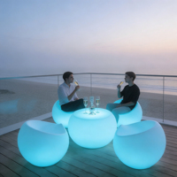 Moderne LED beleuchtete Würfel Sitz Outdoor Steht isch Großhandel wasserdichte RGB Party Möbel für Nachtclub KTV Lounge