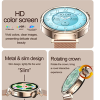1,29 Zoll Runde Smartwatch HD-Touchscreen IP68 Herzfrequenz SpO2 Blutdruck Schlafüberwachung NFC Drahtloses Telefonieren KI-Sprachsteuerung Metallgehäuse 5-7 Tage Akkulaufzeit