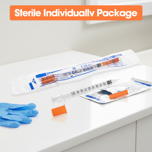 Jeringas <span class=keywords><strong>de</strong></span> Insulina <span class=keywords><strong>de</strong></span> 0.5ml-1ml, Veterinarias, Desechables, Seguras, Esterilizadas con Gas EO, Agujas Médicas <span class=keywords><strong>de</strong></span> PP para Uso Animal - Product Image 1