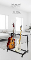 FL-13W personnalisé professionnel avec roues support en métal Multiple avec 3/5/7 guitares présentoir accessoires d'instruments à cordes