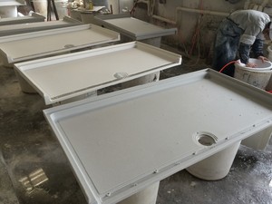 Base de <span class=keywords><strong>ducha</strong></span> de superficie sólida, bandeja de <span class=keywords><strong>ducha</strong></span> de <span class=keywords><strong>resina</strong></span> de piedra de mármol Artificial, Panel de pared de baño - Product Image 4