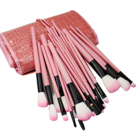 32pcs Real Professional Techniques Kabuki Private Label Wholesale Pink Makeup Pinceaux Set