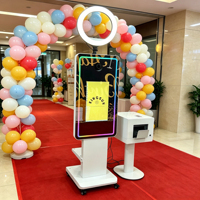 Machine Photo Booth Portable Tactile 21,5-32 Pouces à Succès Commercial avec Étui de Transport – Miroir Photo Interactif pour Selfie