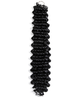 Extensions de cheveux humains vierges bouclés 100% naturels pour tresses, nœuds invisibles, plumes au crochet, 14-30 pouces, pour professionnels