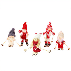 Fournitures de décoration de Noël, ornements de Noël créatifs, poupée skieur, pendentif pour arbre de Noël, mini-poupée - Product Image 6