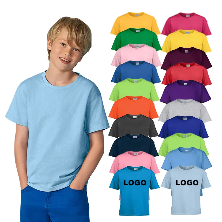 Logo Customize Blank Plain T-Shirt For Kids Fashion Tee kids plain t shirts 100% cotton