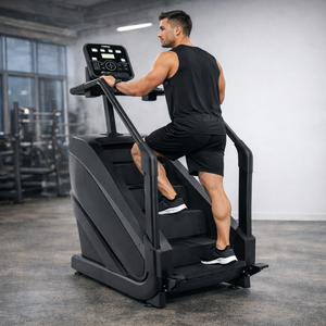 <span class=keywords><strong>Machine</strong></span> <span class=keywords><strong>d</strong></span>'escalade <span class=keywords><strong>d</strong></span>'<span class=keywords><strong>escalier</strong></span> intérieure commerciale avec des marches larges et un écran, <span class=keywords><strong>machine</strong></span> de marche pour les clubs de remise en forme et les salles de sport - Product Image 1