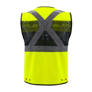 Zuja biểu tượng tùy chỉnh Hi VIS trong kho an toàn vest tùy chỉnh khả năng hiển thị cao của nam giới cao phản chiếu an toàn bảo hộ lao động RTS hivis vest - Product Image 3