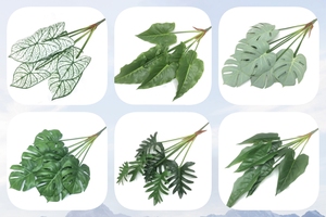 Caladium Bicolor ประดิษฐ์<span class=keywords><strong>สี</strong></span>เขียวสมจริง O-0706สำหรับตกแต่งบ้านสำนักงาน - Product Image 3